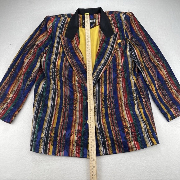 Criscione Sz L Brocade Floral Vintage Embellished Jacket Blazer Made In USA - Picture 13 of 16